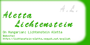 aletta lichtenstein business card